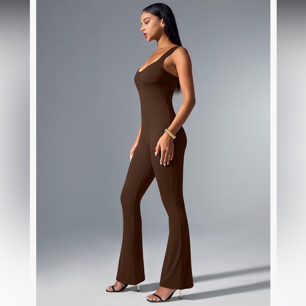 🔥PRICE DROP🔥 Brown Bodycon Catsuit Activewear Jumpsuit By Vital Life Size M